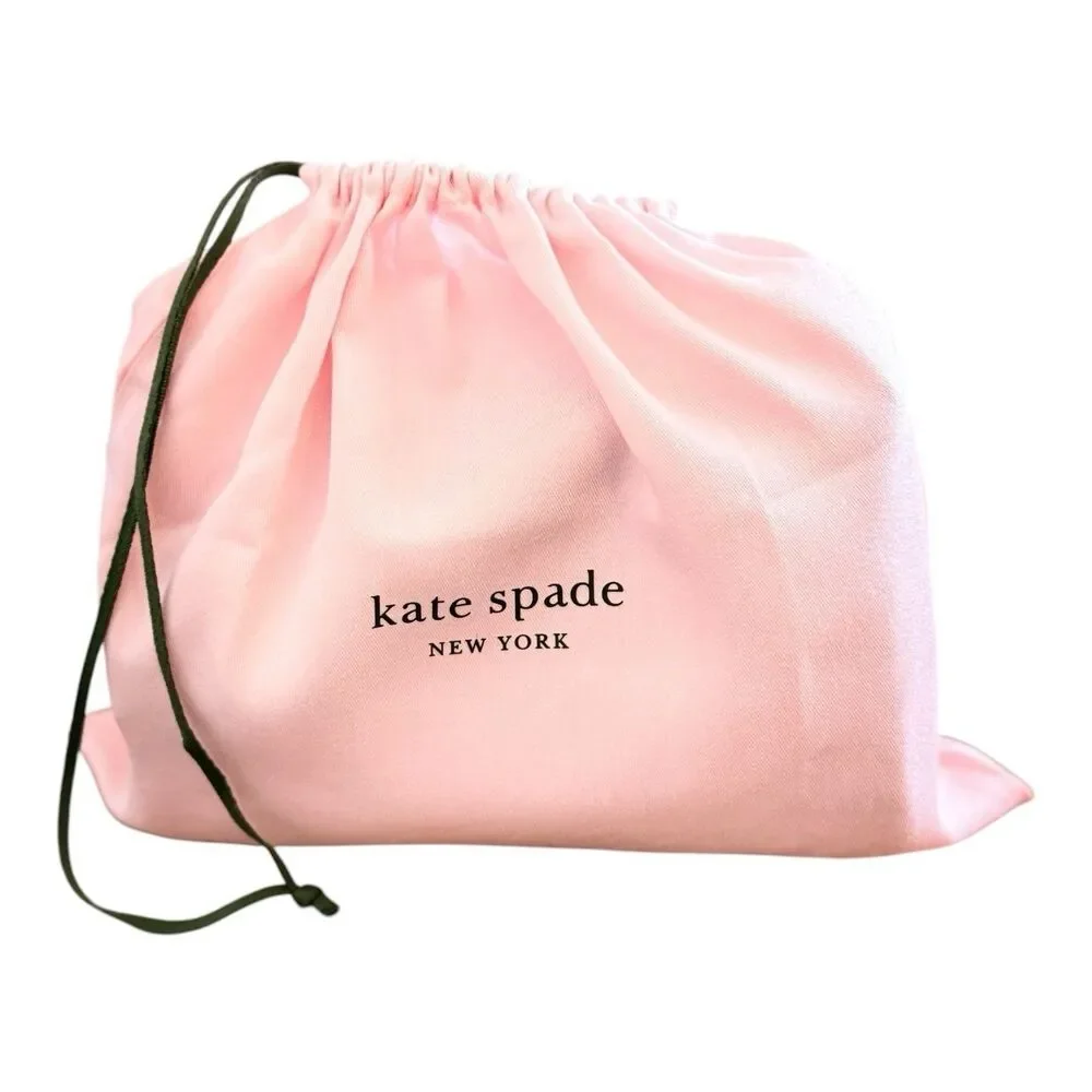Kate Spade Carlyle Raffia Tweed Medium Shoulder Bag Chain Strap Pink